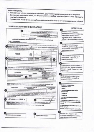 Зразок заповнення декларації