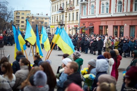 В Івано-Франківську вшанували пам'ять Героїв Небесної Сотні