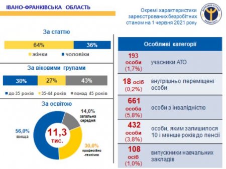 Яка категорія осіб шукає роботу в службі зайнятості Прикарпаття?