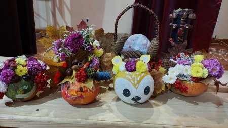 ОСІННЯ КОМПОЗИЦІЯ ВІД УЧАСНИКІВ ГУРТКА «HAND MADE»