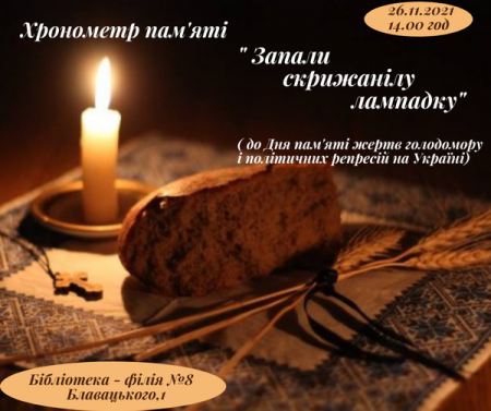 Заходи до Дня пам'яті жертв голодоморів