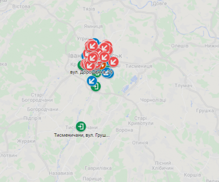 «Інтерактивна карта Захисних споруд цивільно захисту та найпростішого укриття м. Івано-Франківська»
