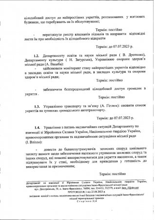 Протокол позачергової комісії з питань техногенної безпеки за 22.06.2023