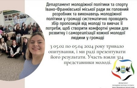 Стали відомими результати опитування «Молодь ІФ – 2024»